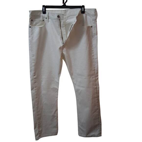 NWOT 513 Levi Strauss Men White Long Slim Straight Denim Size-W38-L30 - Picture 9 of 11